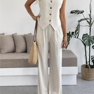 Elegant Cream Women's Jumpsuit